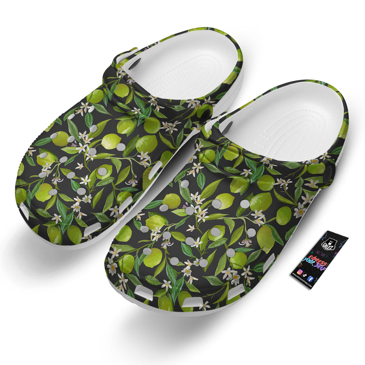 Lemon And Lime Print Pattern Clog-grizzshop