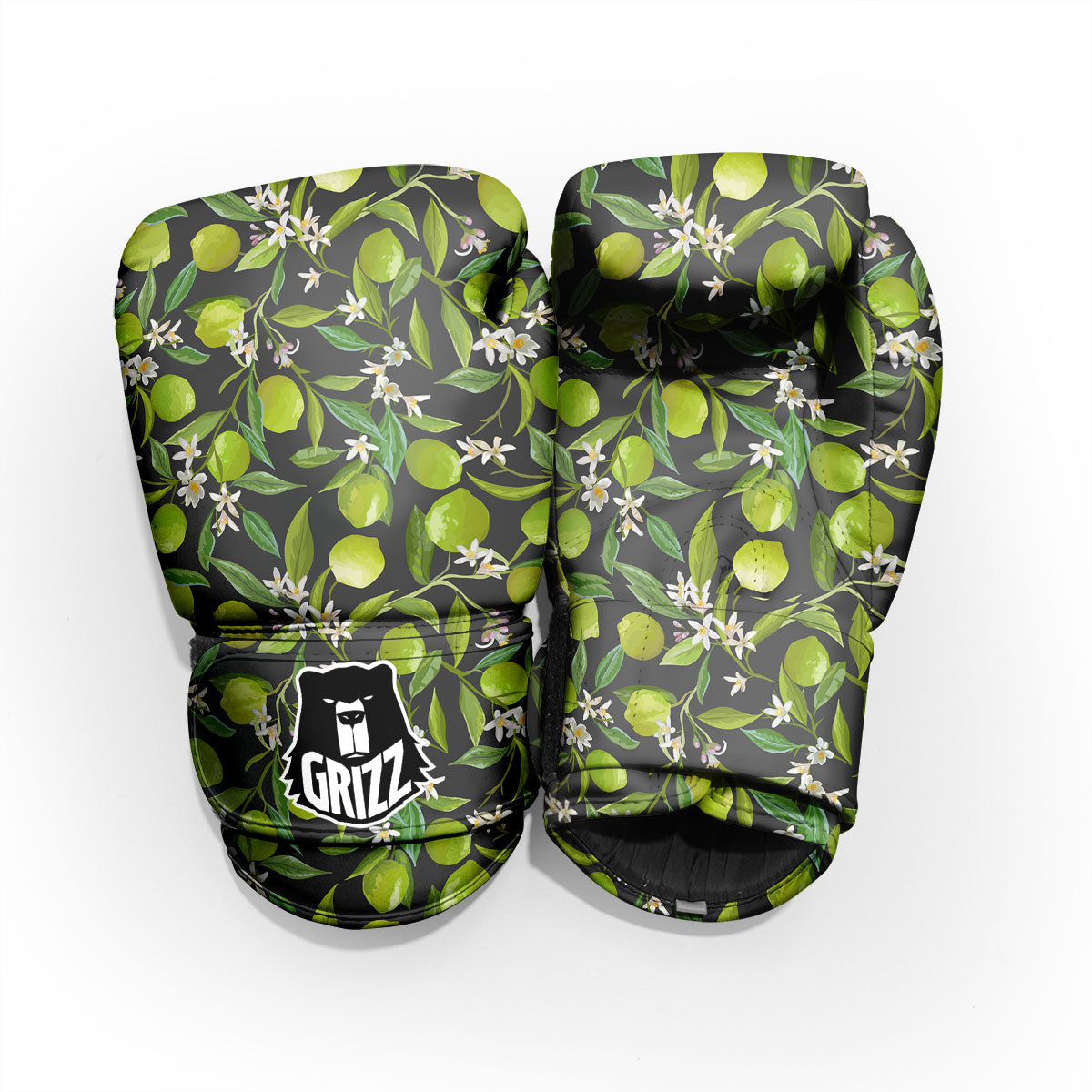 Lemon And Lime Print Pattern Sparring Gloves-grizzshop