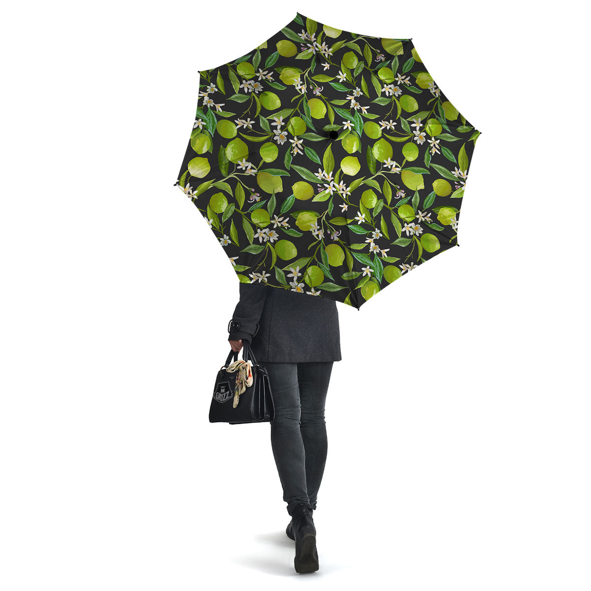 Lemon And Lime Print Pattern Umbrella-grizzshop