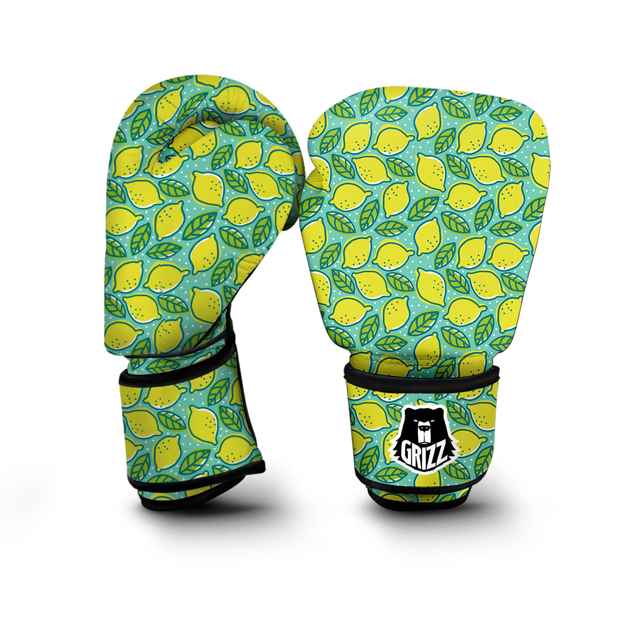 Lemon Pattern Print Boxing Gloves-grizzshop