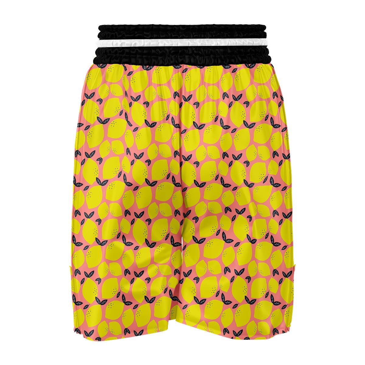 Lemon Print Pattern Boxing Shorts-grizzshop