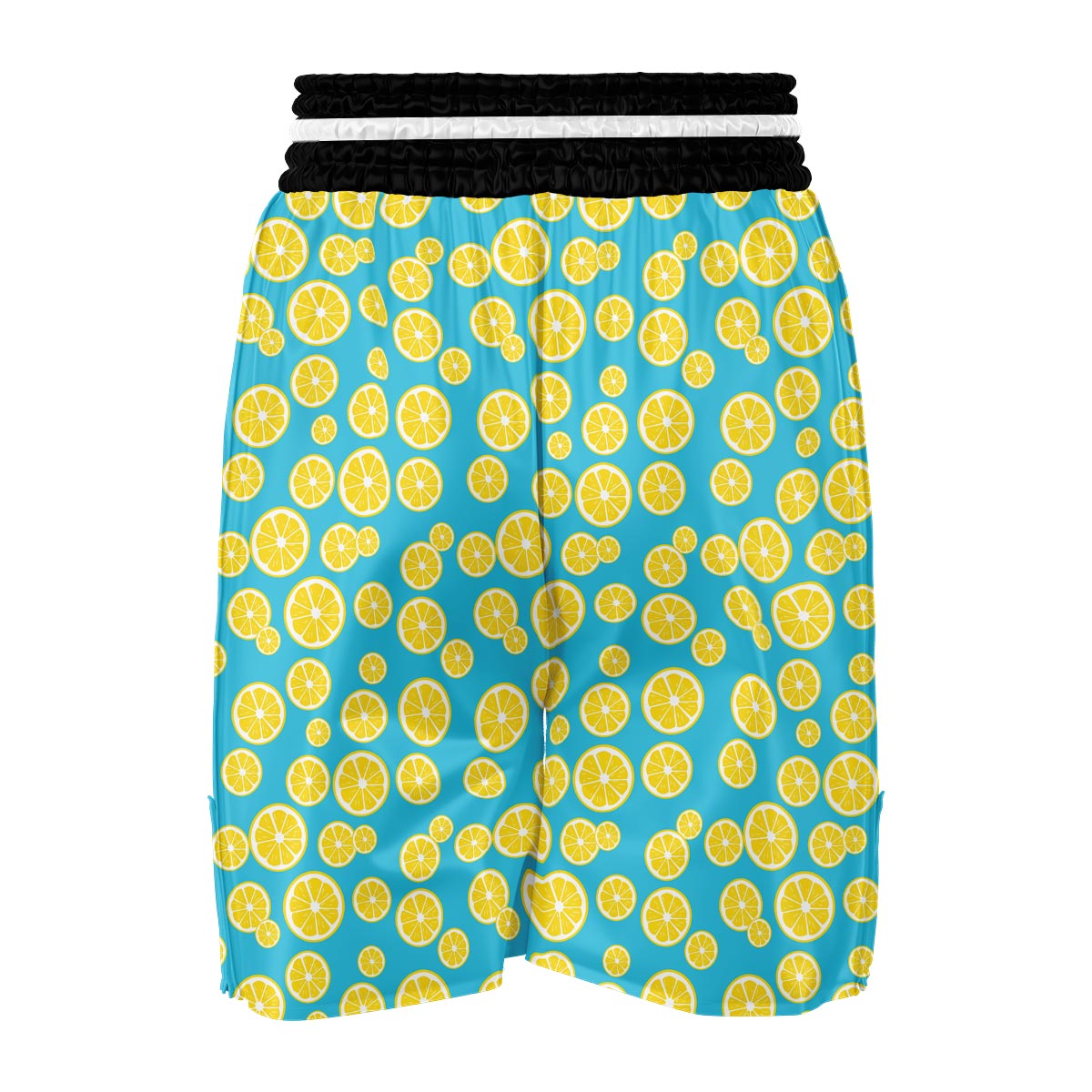 Lemon Slice Pattern Print Boxing Shorts-grizzshop