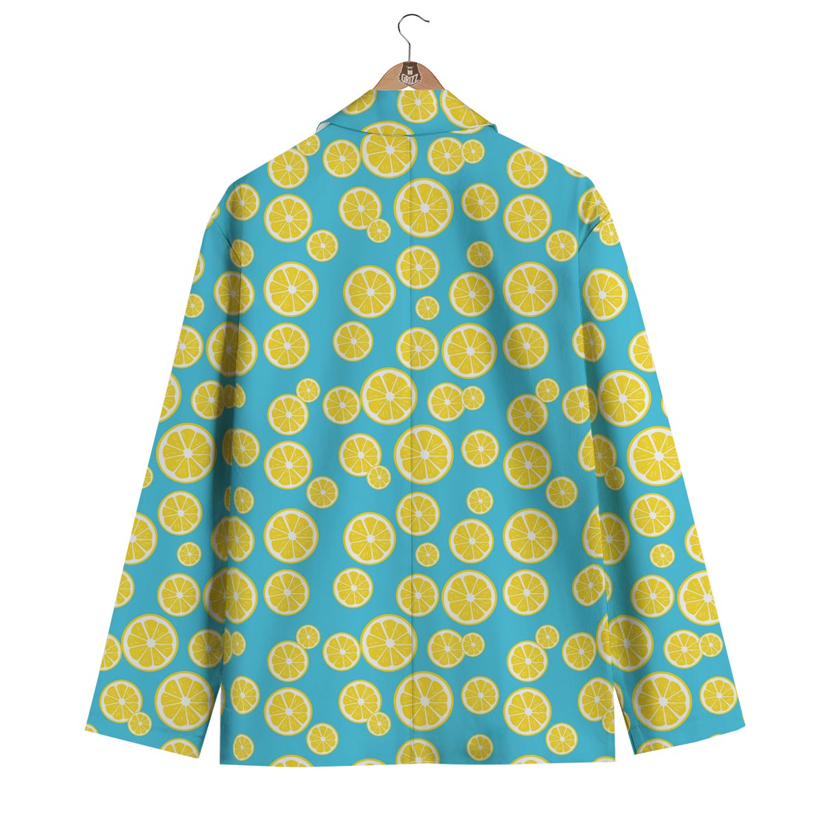 Lemon Slice Pattern Print Men's Blazer-grizzshop