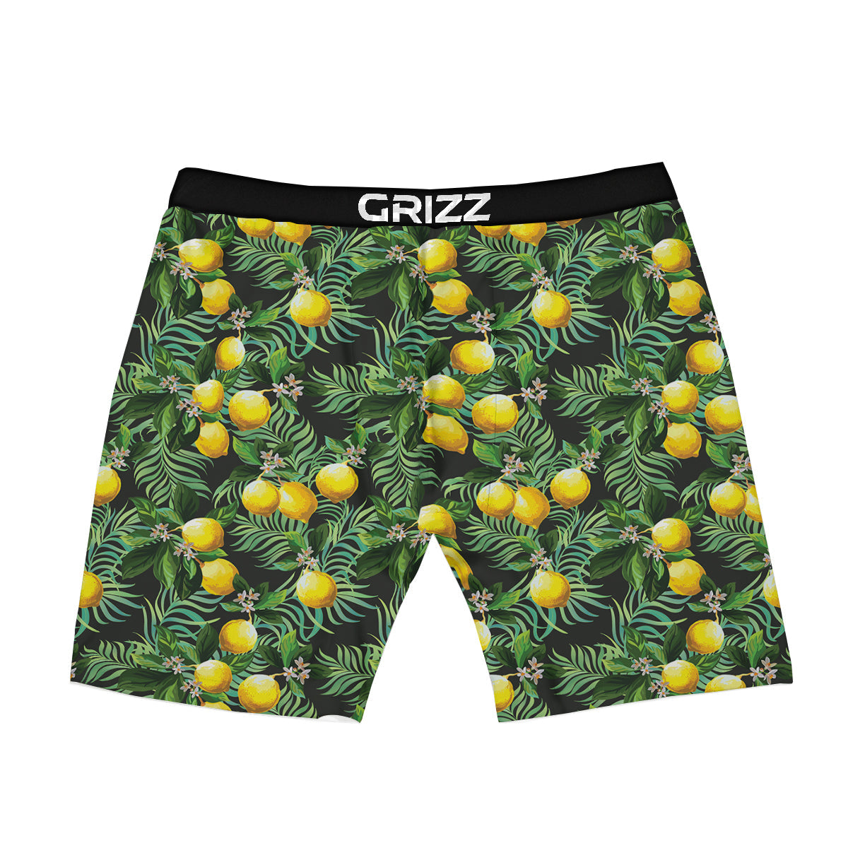 Lemon Tropical Print Pattern Boxer Briefs-grizzshop