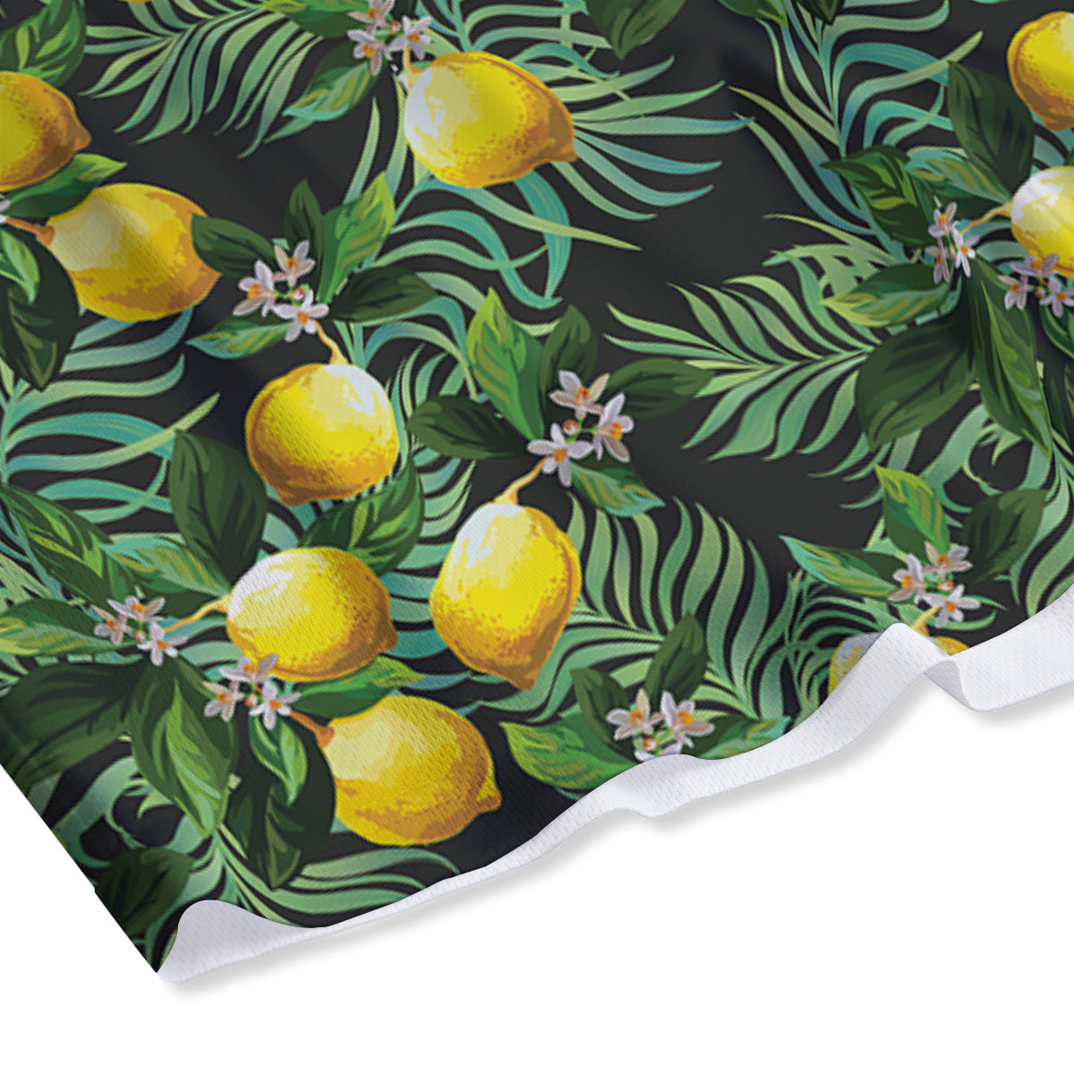 Lemon Tropical Print Pattern Mesh Shorts-grizzshop