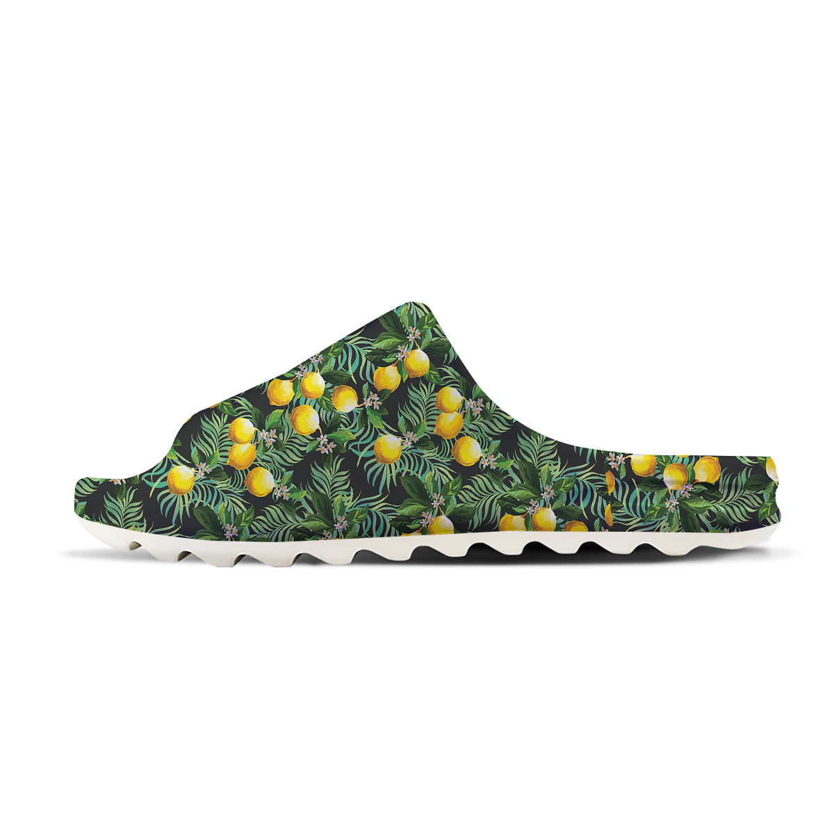 Lemon Tropical Print Pattern Sandals-grizzshop