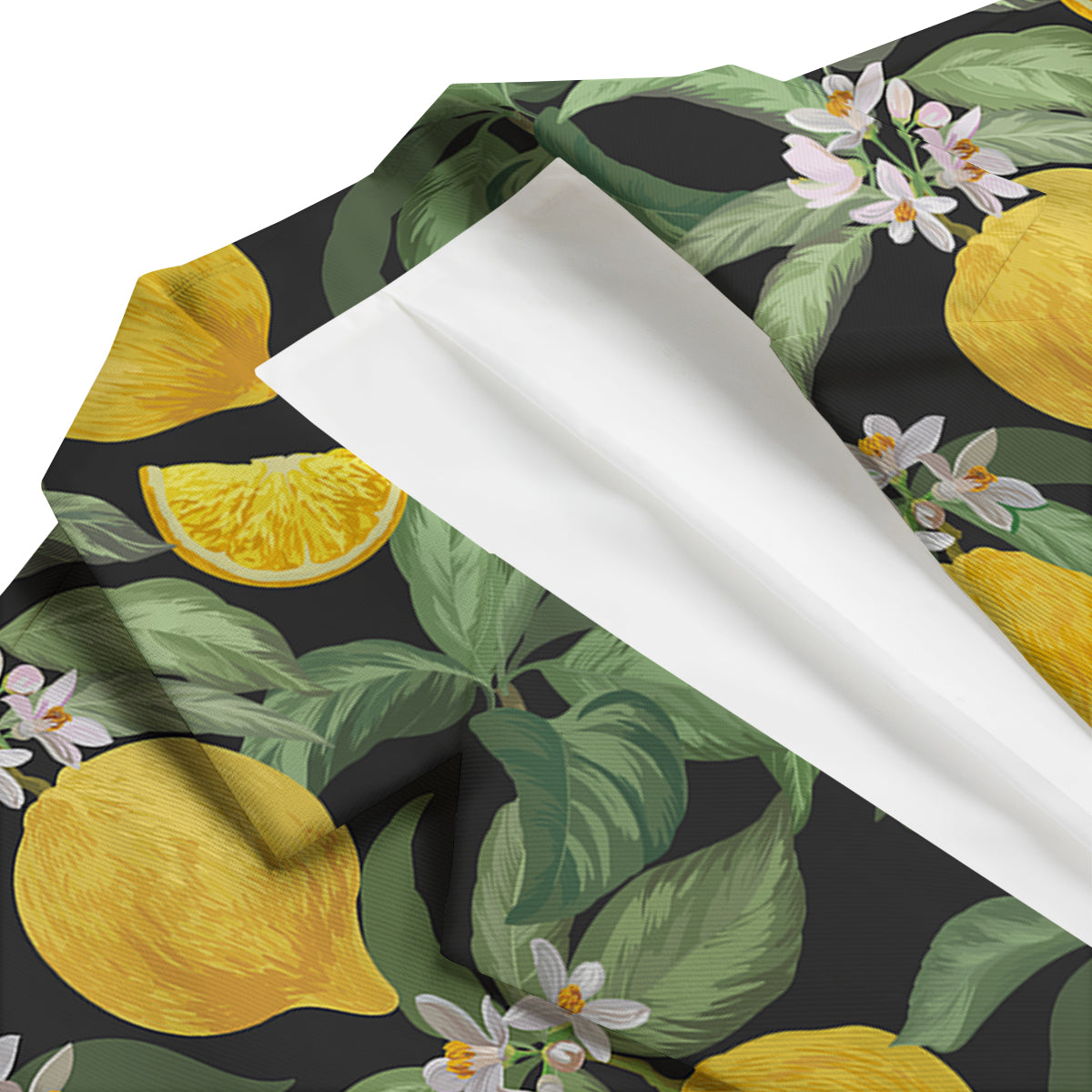 Lemon Yellow Print Pattern Men's Blazer-grizzshop