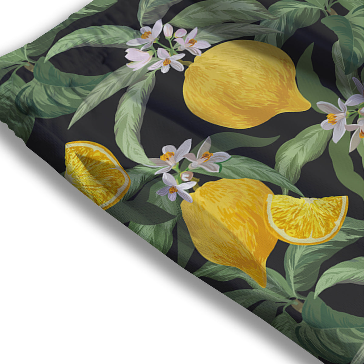 Lemon Yellow Print Pattern Mesh Shorts-grizzshop