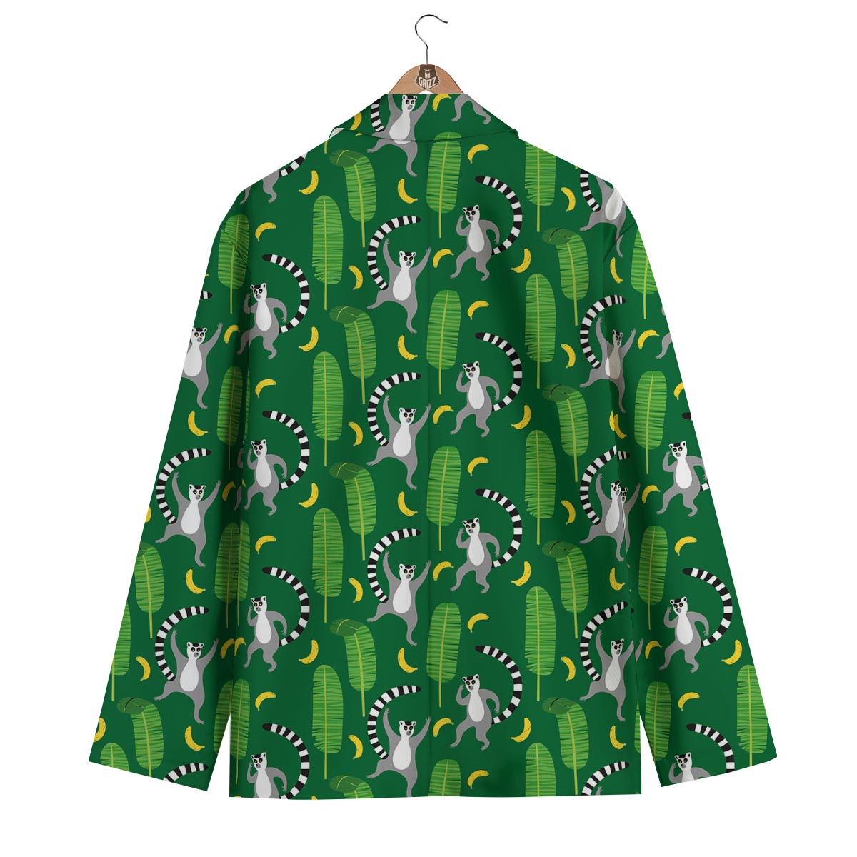Lemur Print Pattern Men's Blazer-grizzshop