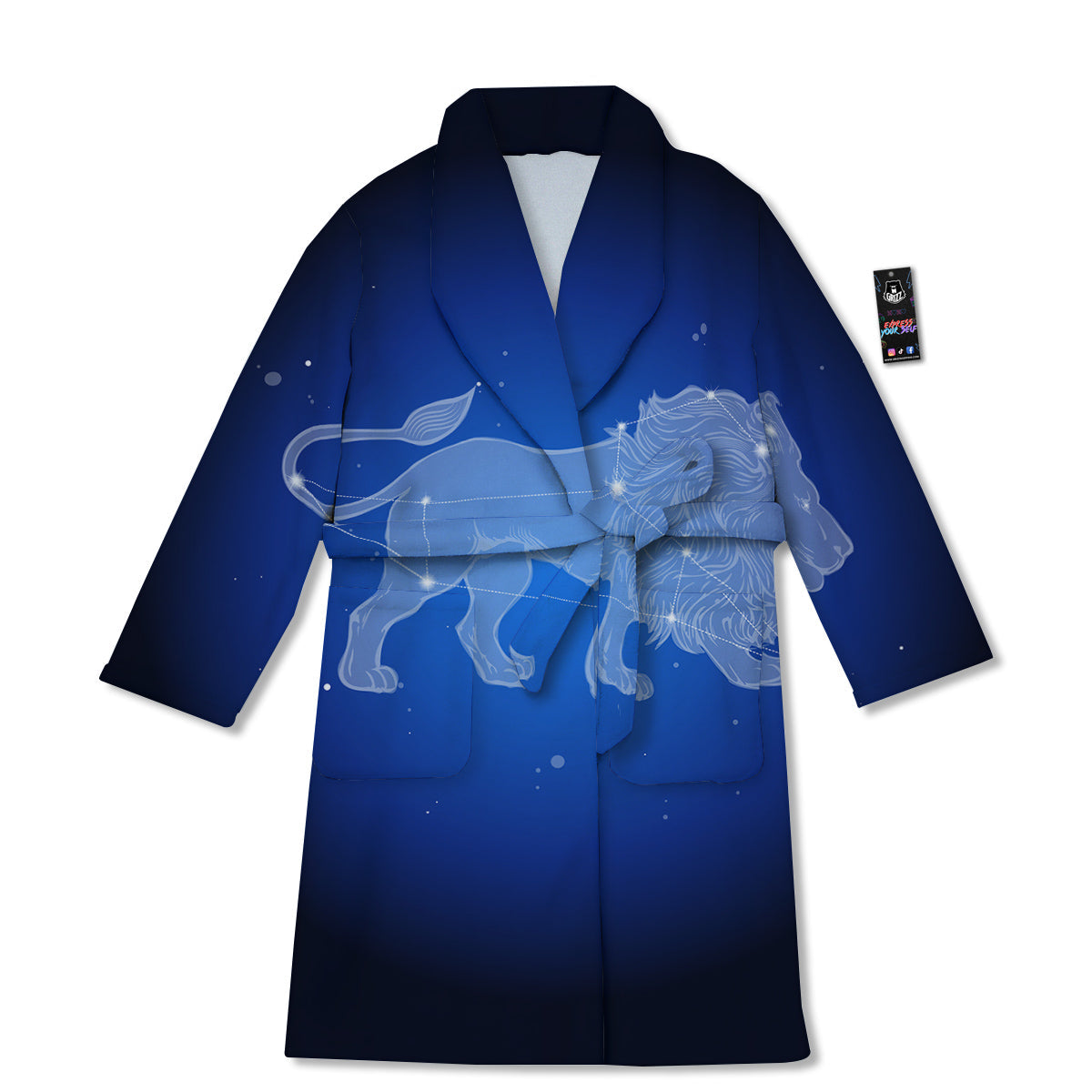 Leo Constellation Print Bathrobe-grizzshop