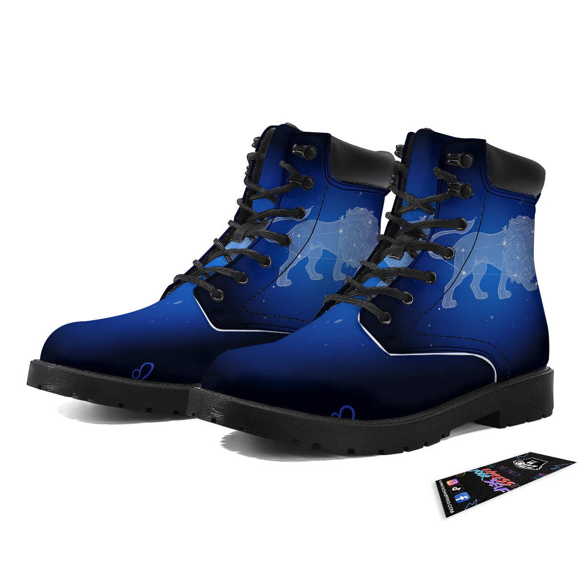 Leo Constellation Print Boots-grizzshop