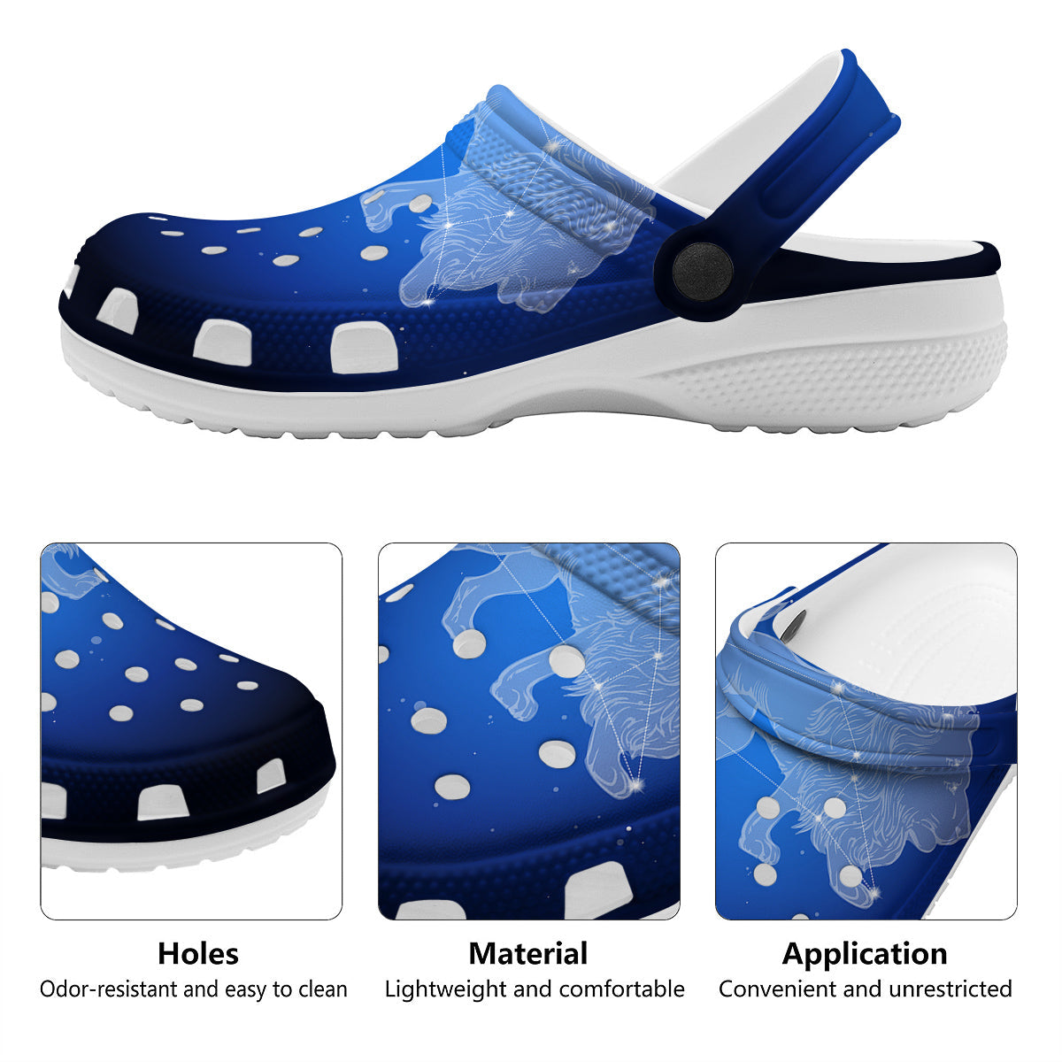 Leo Constellation Print Clog-grizzshop