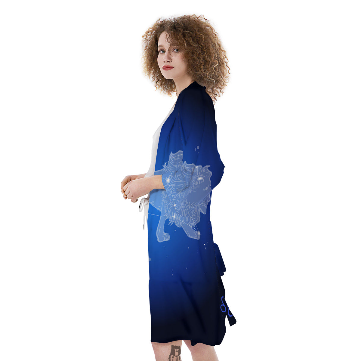 Leo Constellation Print Kimono-grizzshop
