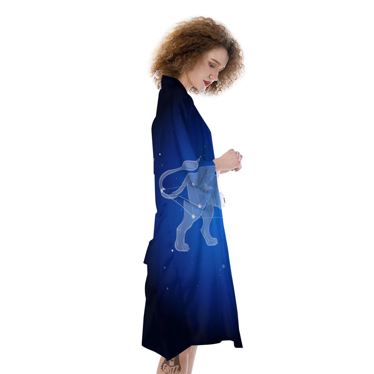 Leo Constellation Print Kimono-grizzshop