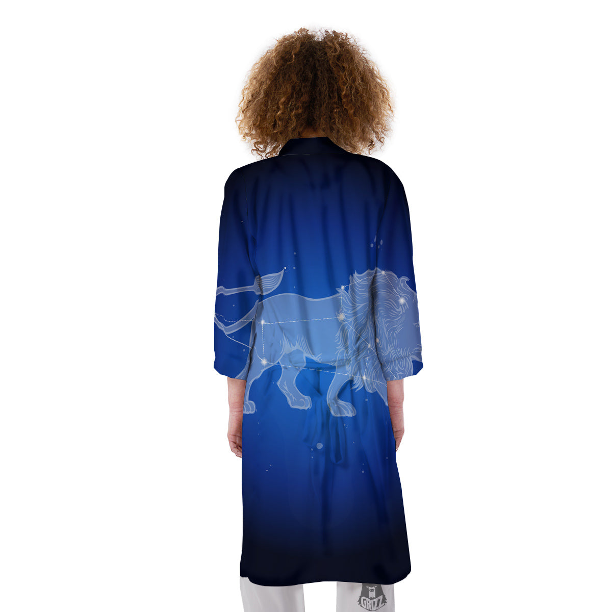Leo Constellation Print Kimono-grizzshop