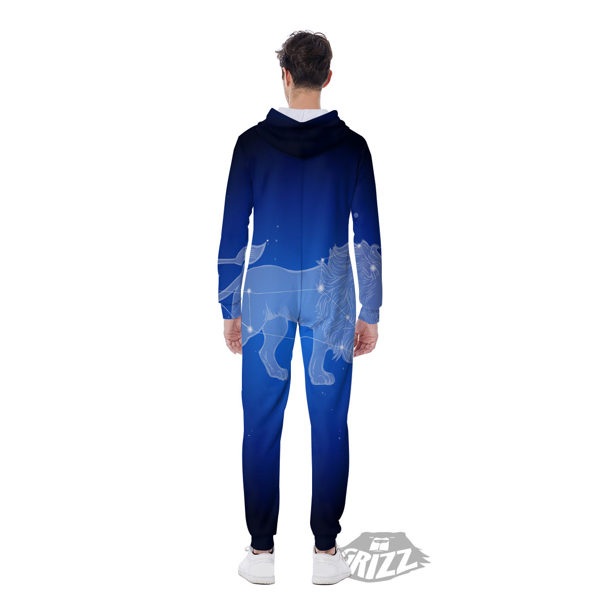 Leo Constellation Print Men's Jumpsuit-grizzshop