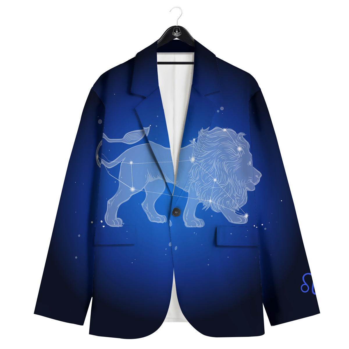 Leo Constellation Print Men's Sport Coat-grizzshop