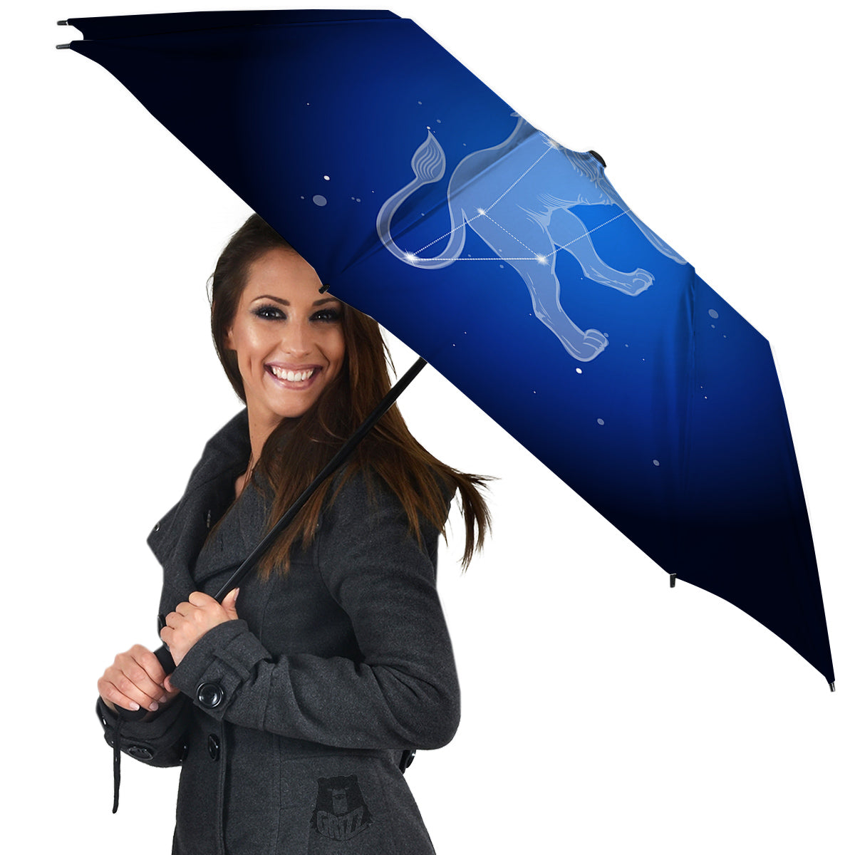 Leo Constellation Print Umbrella-grizzshop