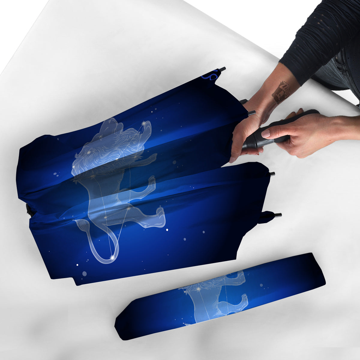 Leo Constellation Print Umbrella-grizzshop