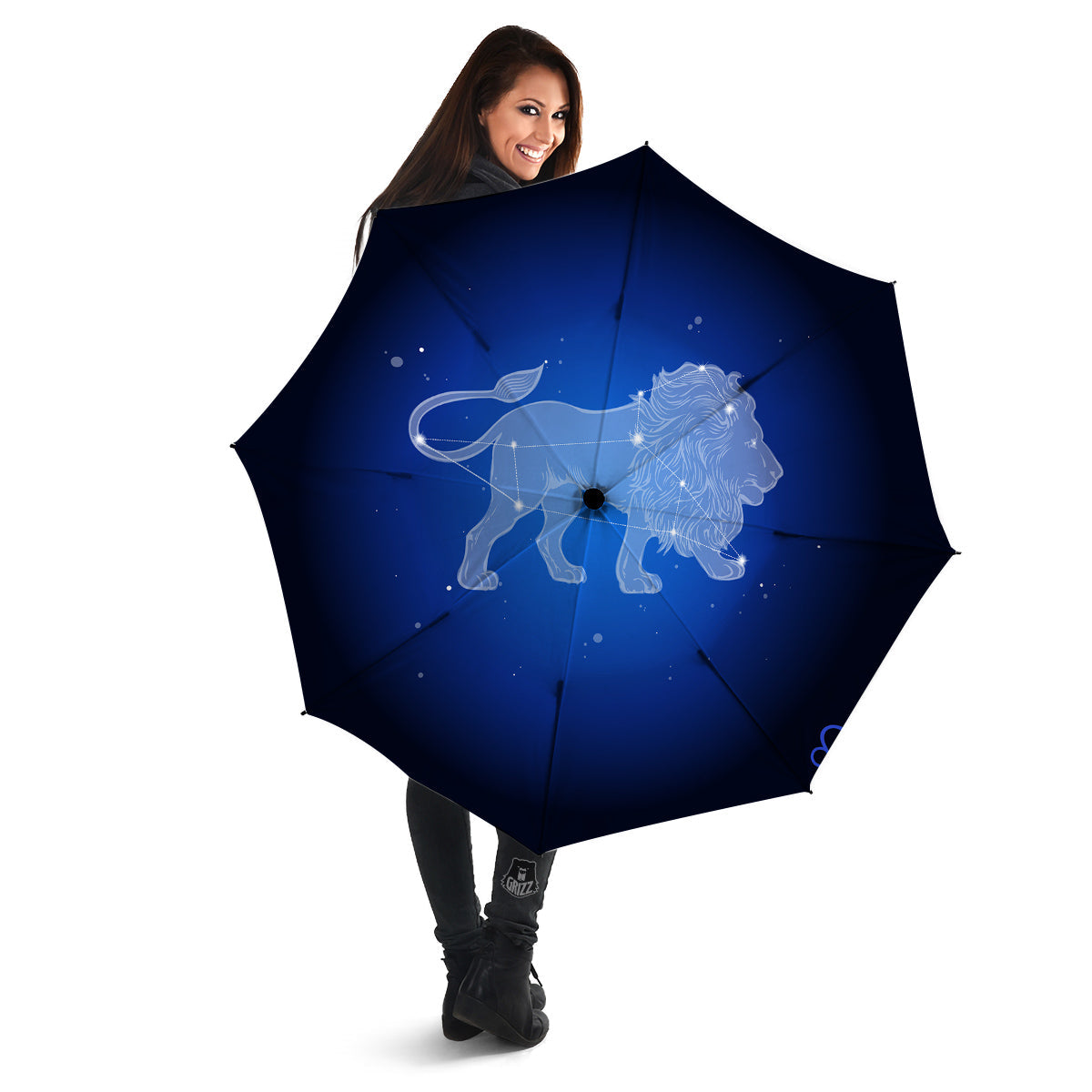 Leo Constellation Print Umbrella-grizzshop