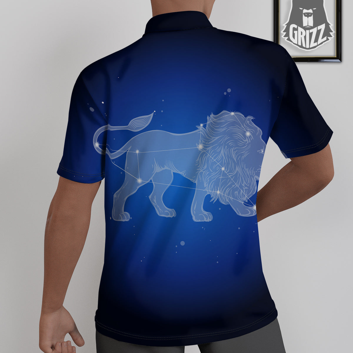 Leo Constellation Print Untucked Shirts-grizzshop
