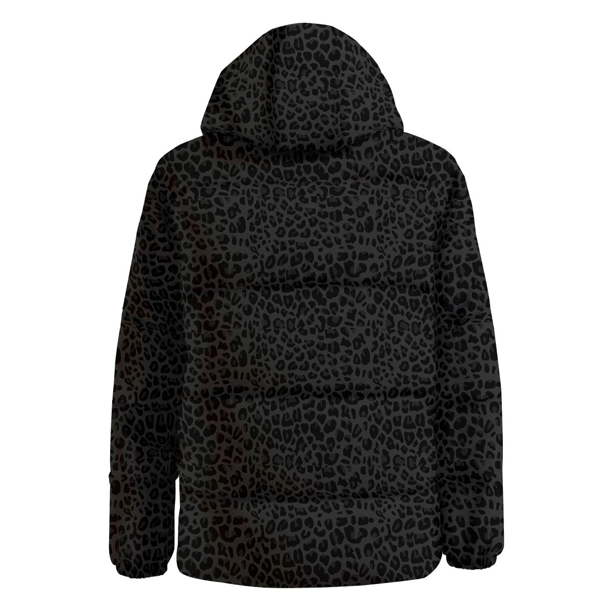 Leopard Black Print Down Jacket-grizzshop