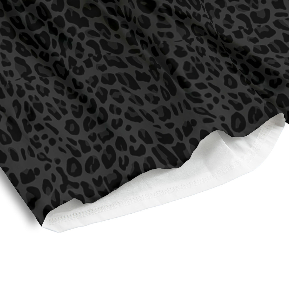 Leopard Black Print Men's Athletic Shorts