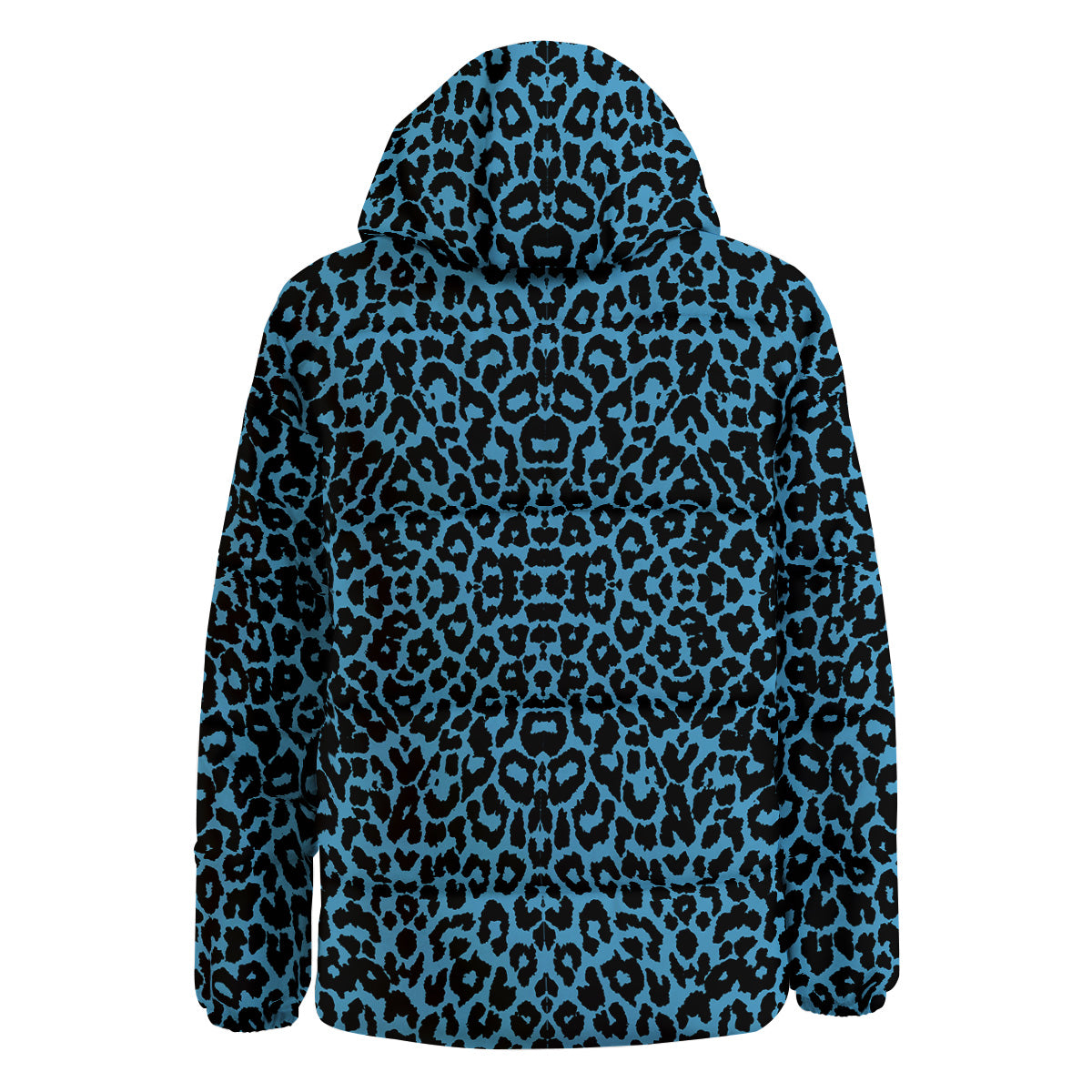 Leopard Blue Print Down Jacket-grizzshop