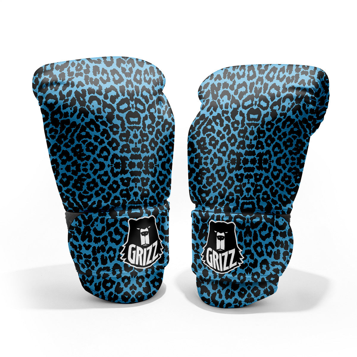 Leopard Blue Print Pro Boxing Glove