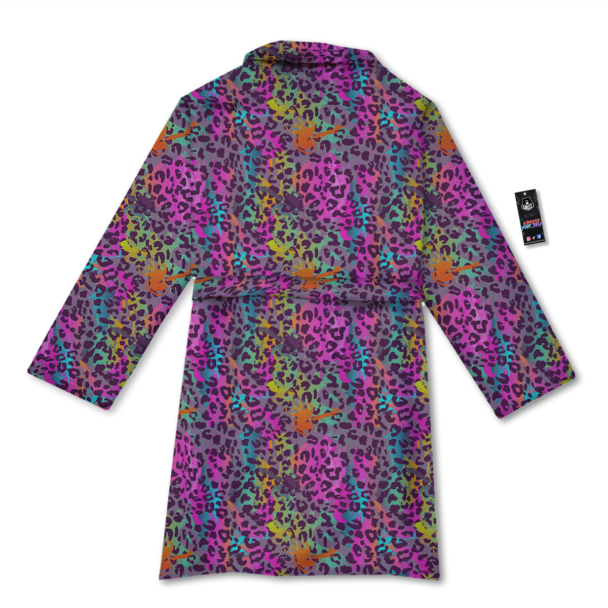 Leopard Colorful Print Bathrobe-grizzshop