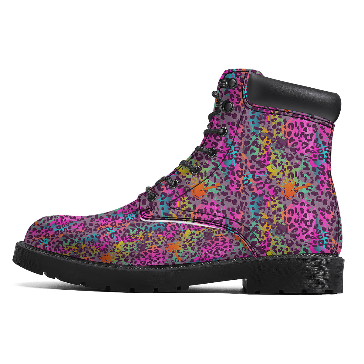 Leopard Colorful Print Boots-grizzshop
