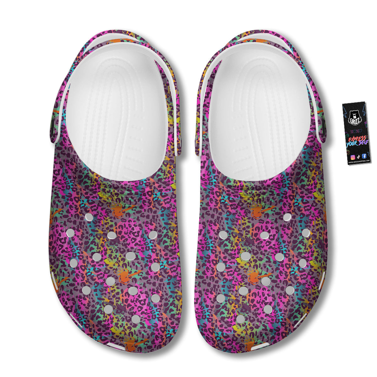 Leopard Colorful Print Clog-grizzshop
