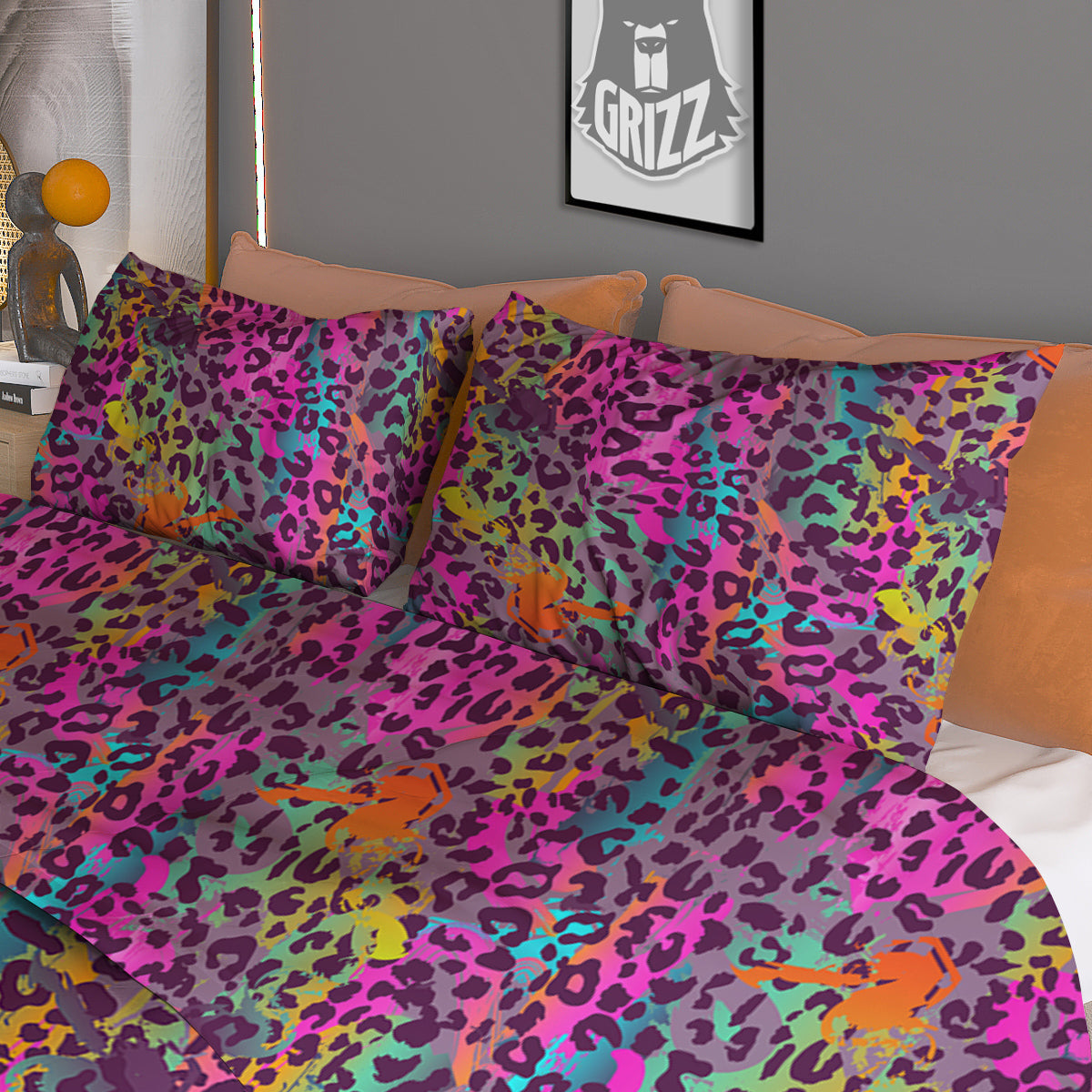 Jaguar Galaxy Print Duvet Cover Bedding Set