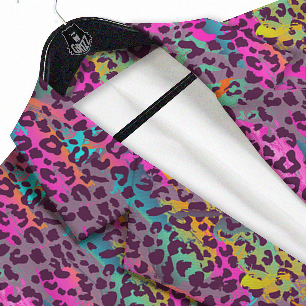 Leopard Colorful Print Men's Sport Coat-grizzshop