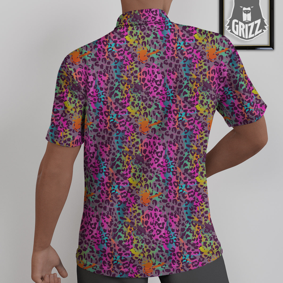 Leopard Colorful Print Untucked Shirts-grizzshop