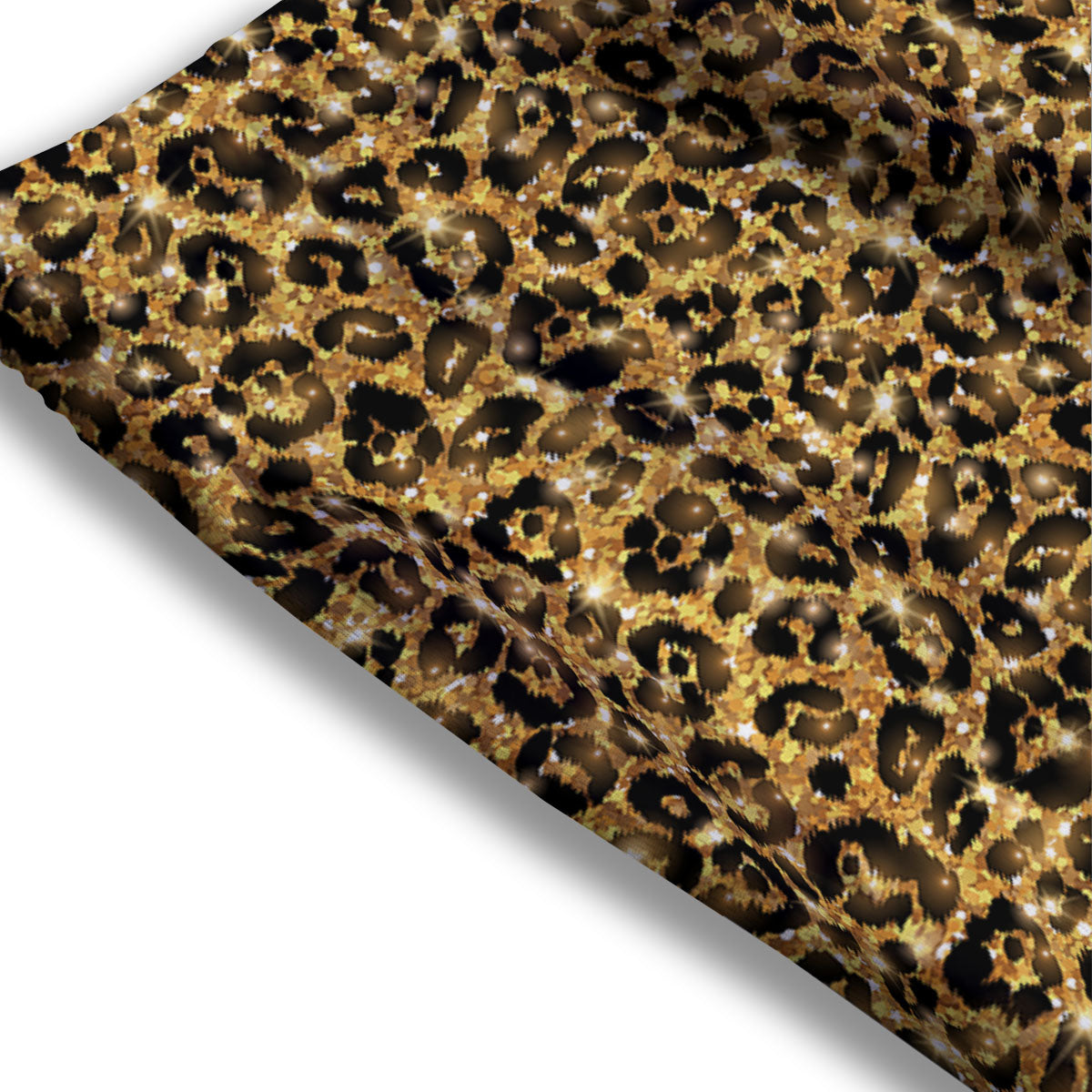 Leopard Glitter Gold Print Mesh Shorts