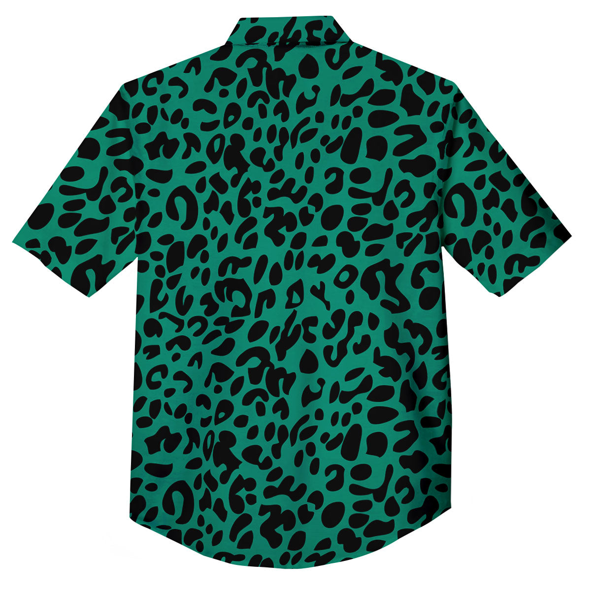 Leopard Green Print Button Up Shirt-grizzshop