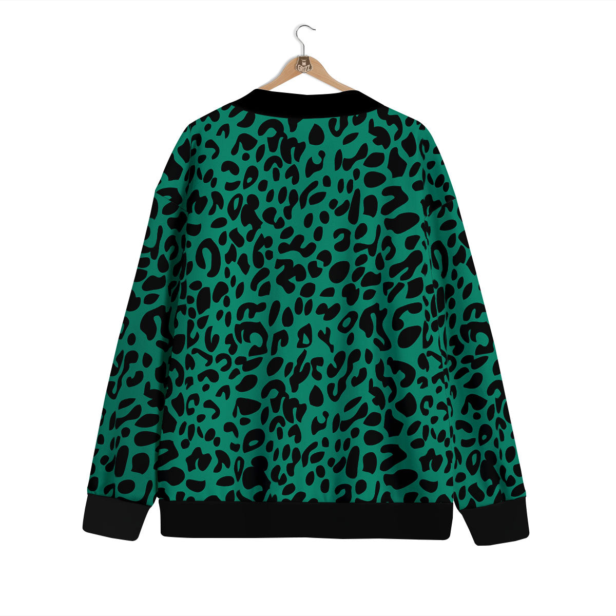 Leopard Green Print Cardigan-grizzshop