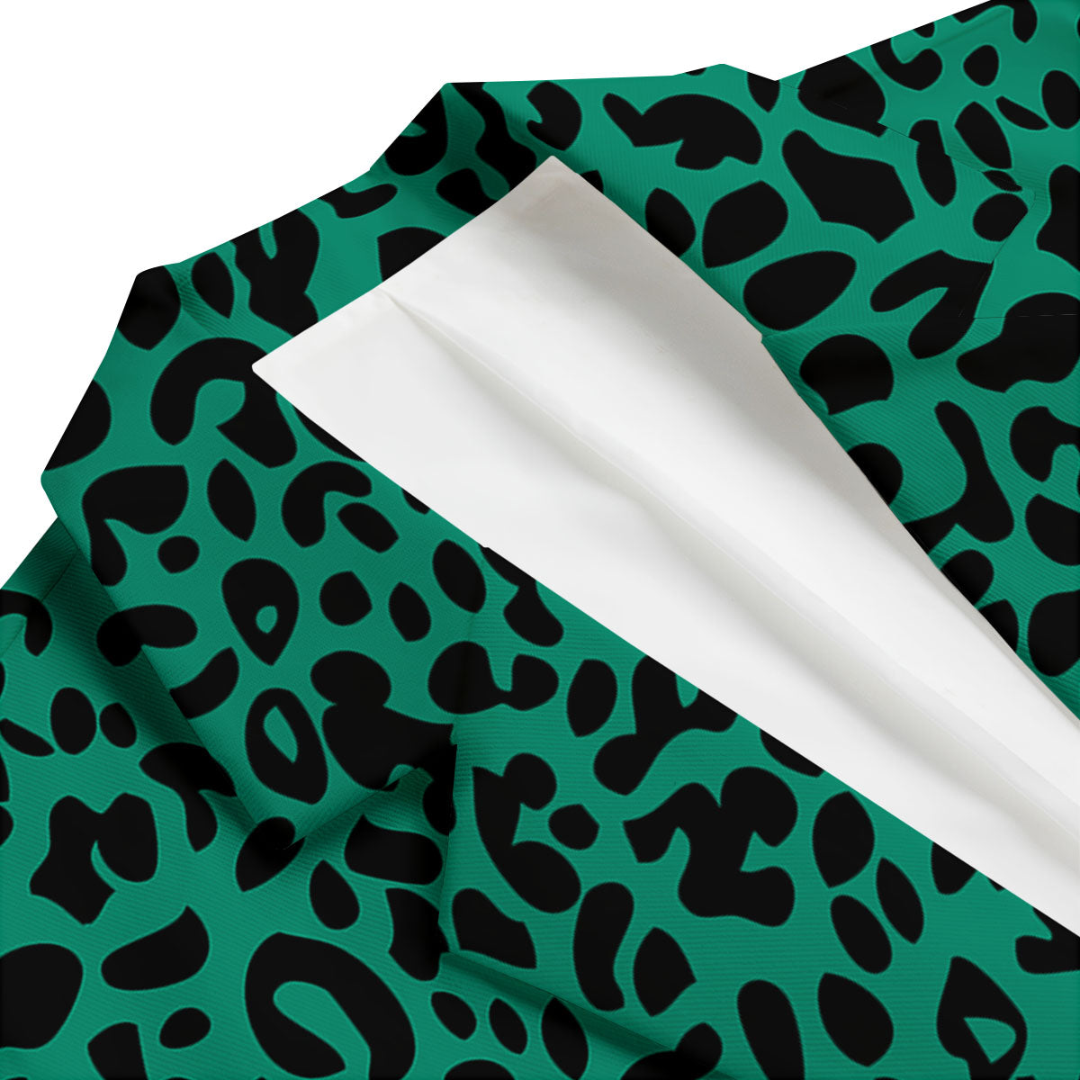 Leopard Green Print Men's Blazer-grizzshop