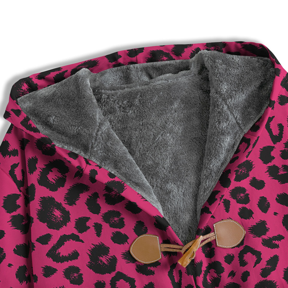 Leopard Hot Pink Print Men's Windbreaker Jacket-grizzshop