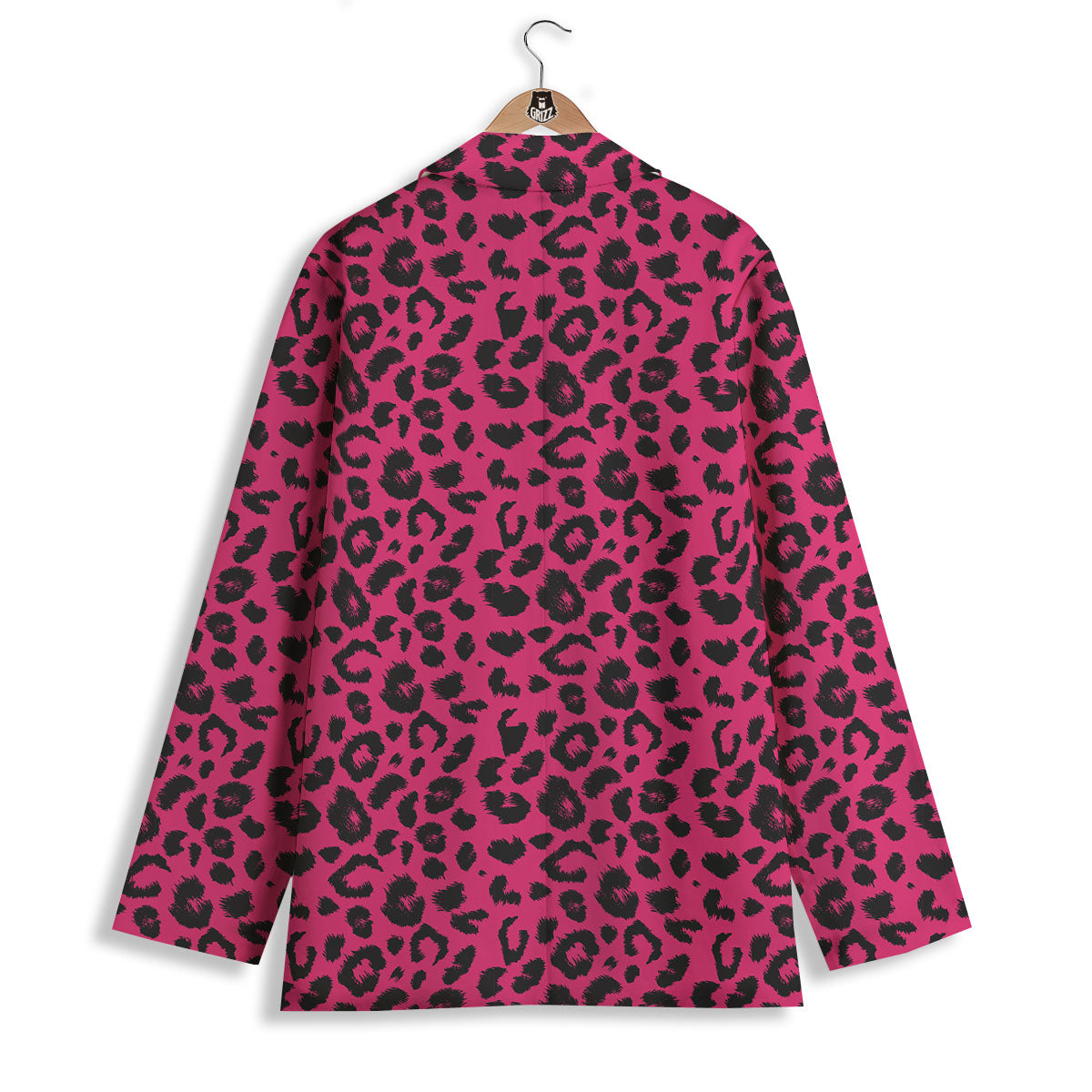 Leopard Hot Pink Print Women's Blazer-grizzshop