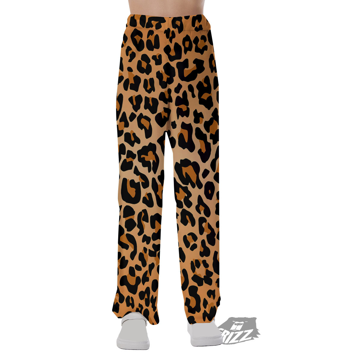 Leopard Orange Print Pajama Pants-grizzshop