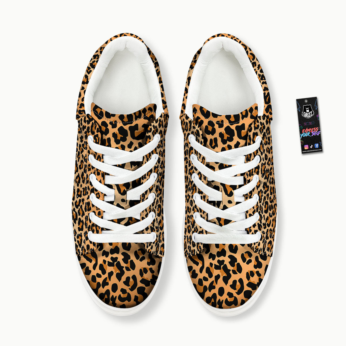 Leopard Orange Print Platform Shoes-grizzshop