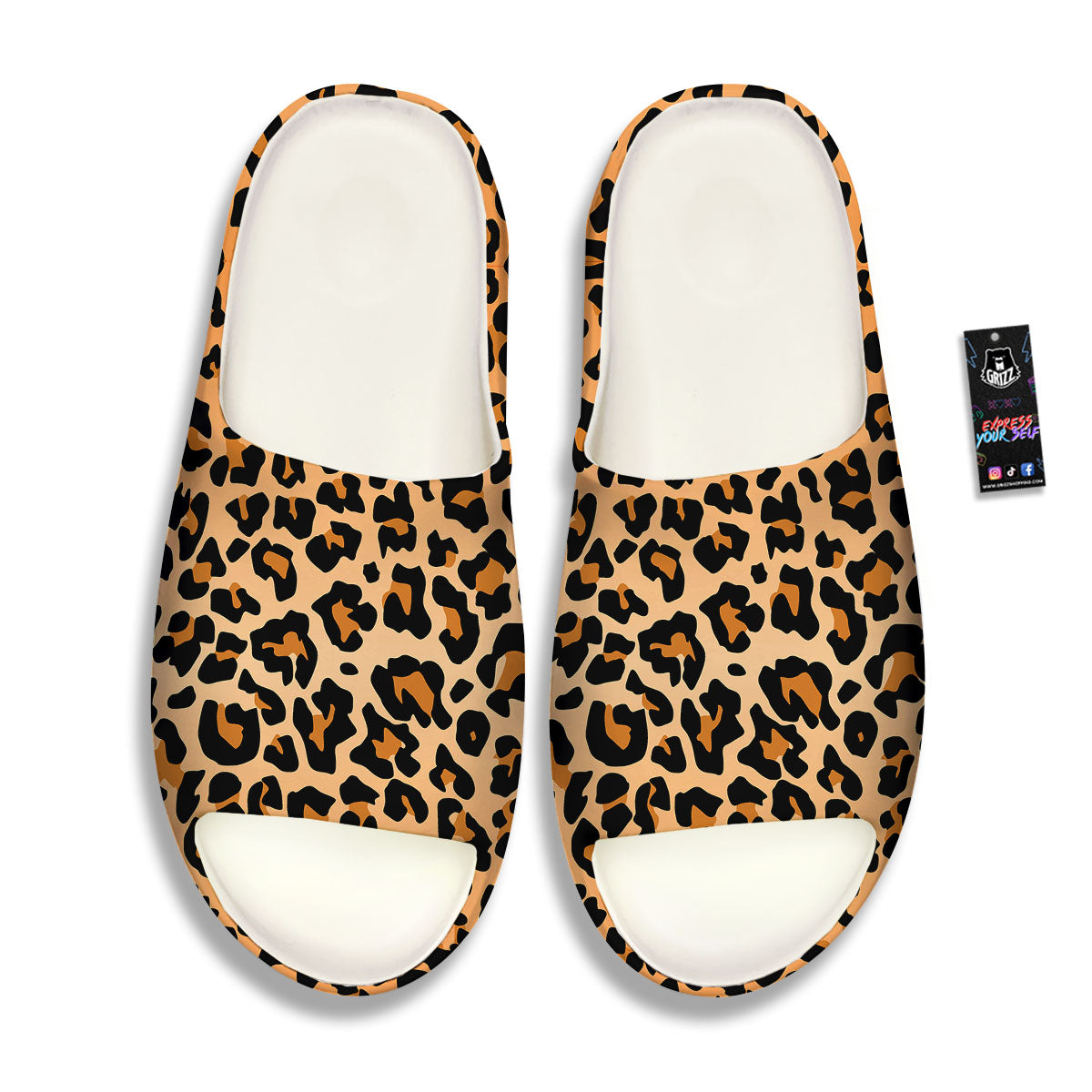 Leopard Orange Print Sandals-grizzshop