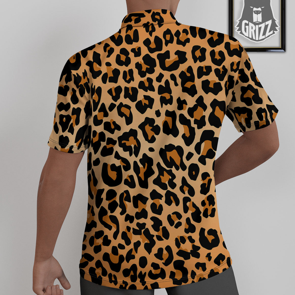 Leopard Orange Print Untucked Shirts-grizzshop
