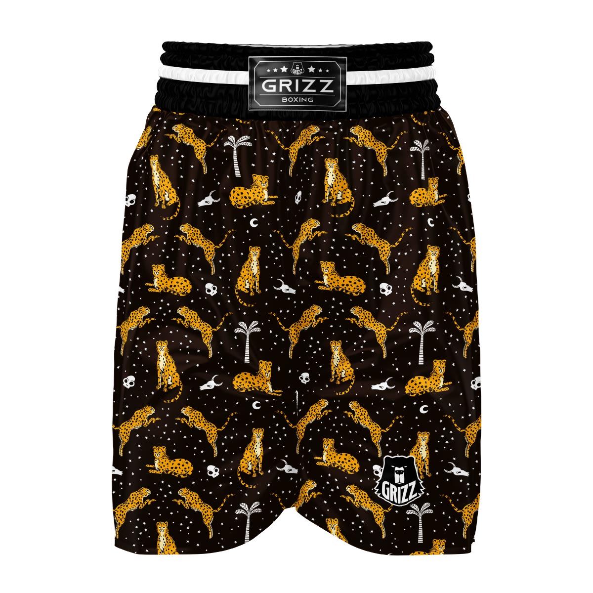 Leopard Pattern Boxing Shorts-grizzshop