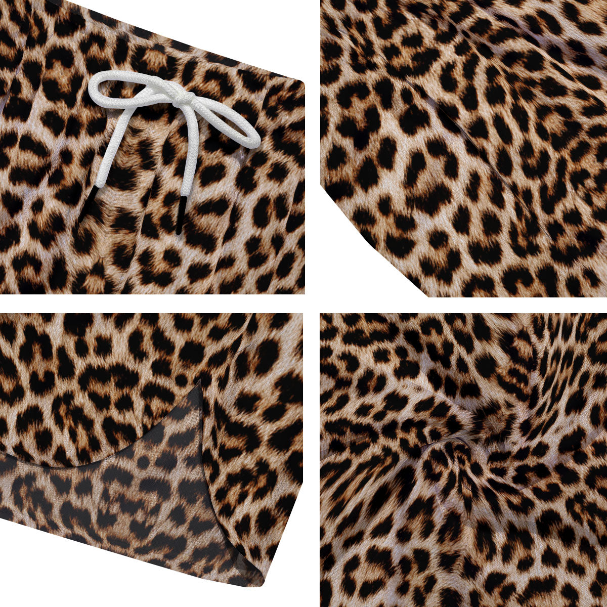 Leopard Pattern Men's Running Shorts-grizzshop
