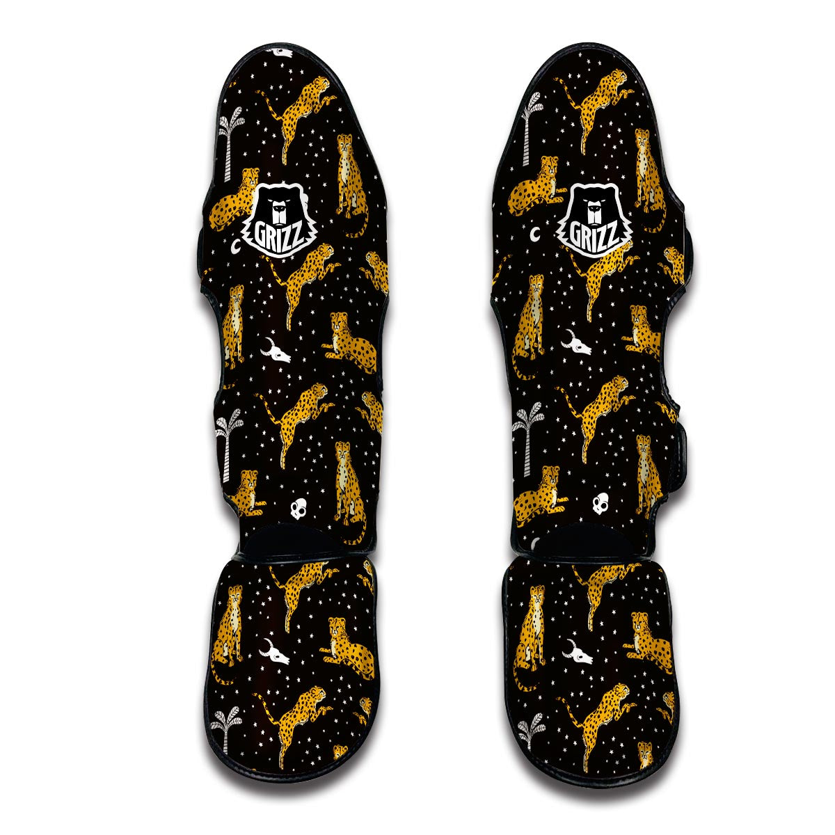 Leopard Pattern Muay Thai Shin Guards-grizzshop