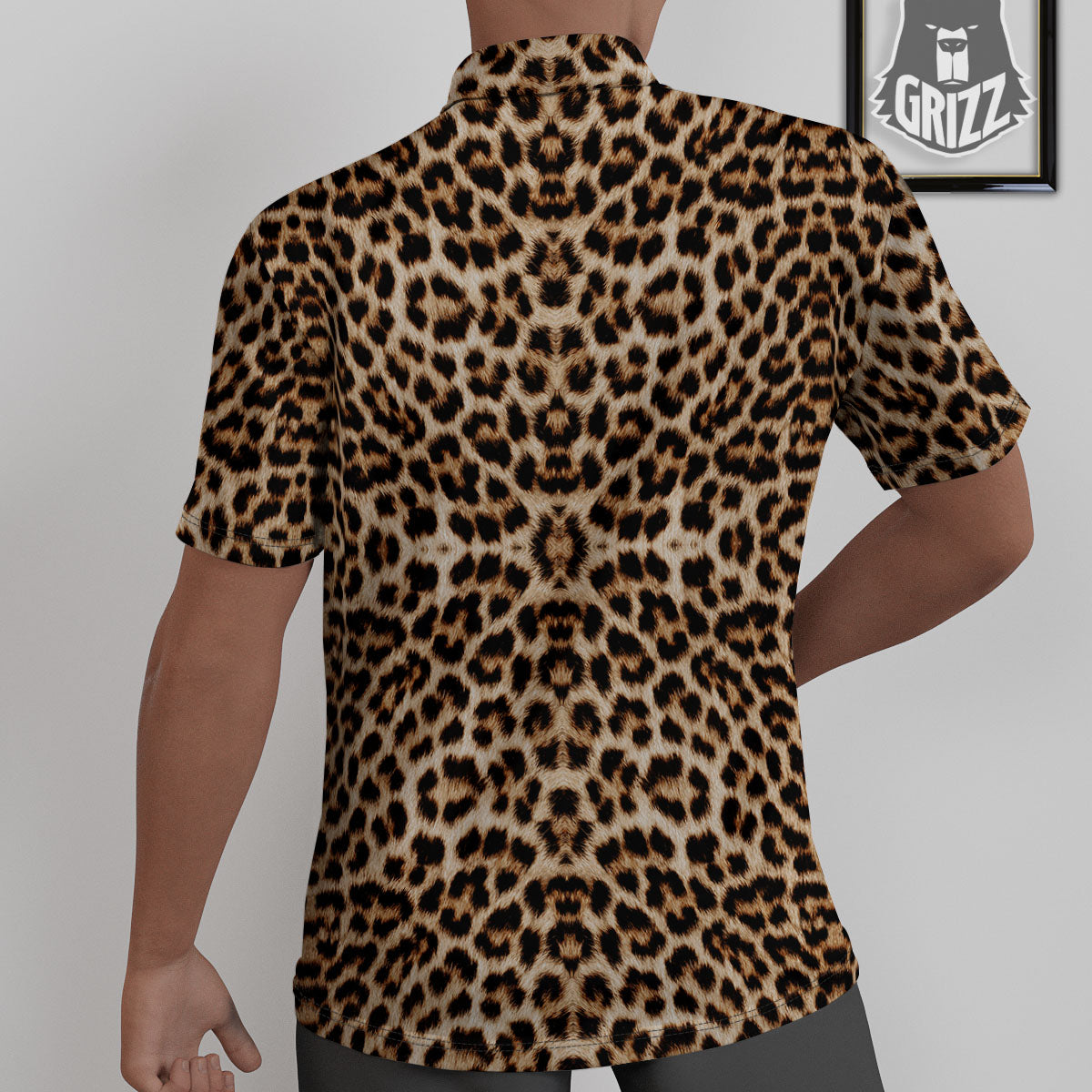 Leopard Pattern Untucked Shirts-grizzshop