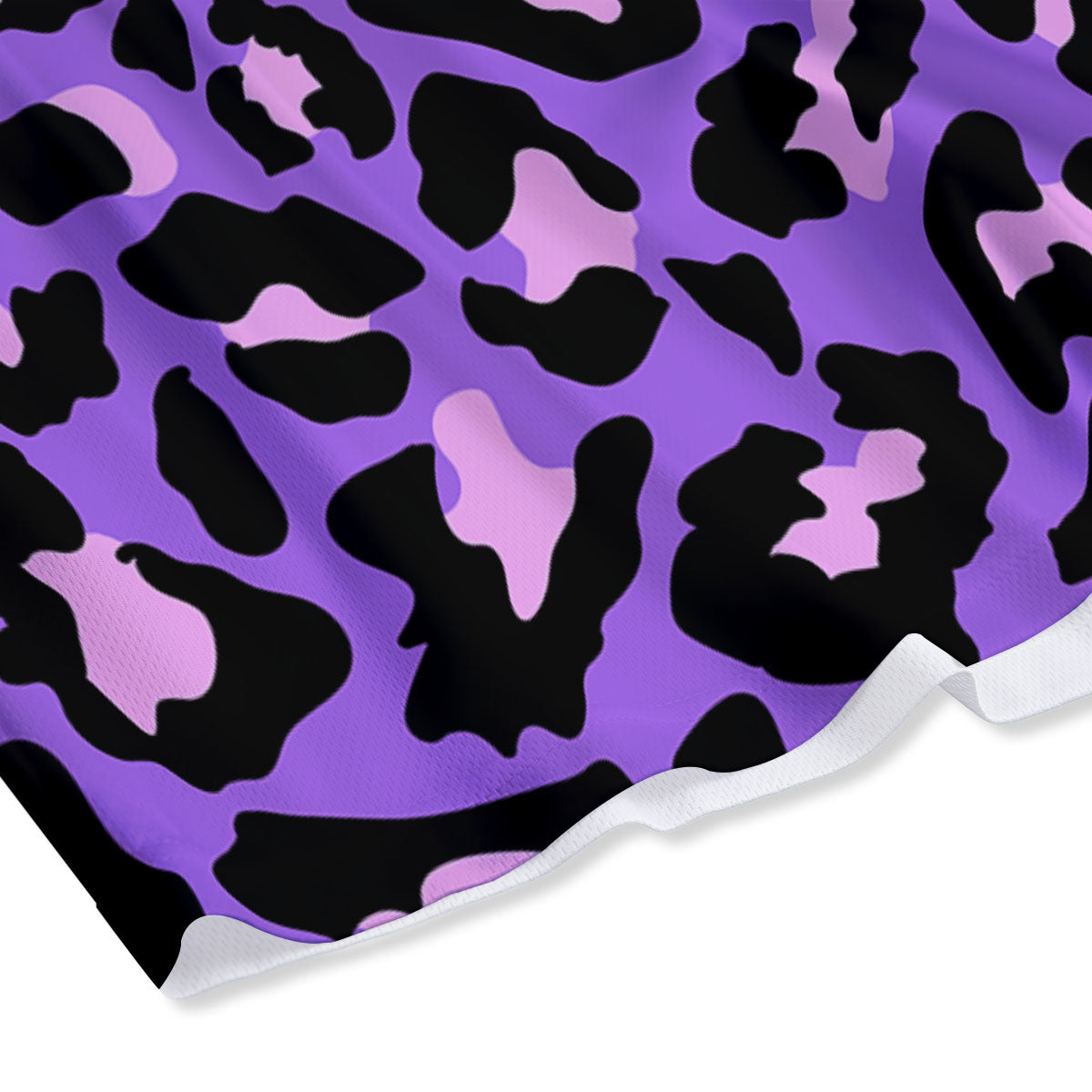 Leopard Pink And Purple Print Mesh Shorts